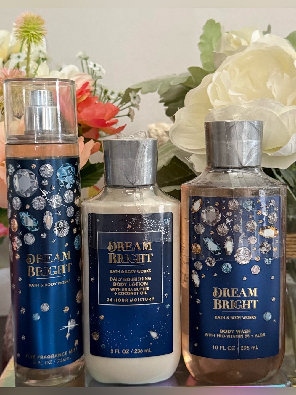🆕❄️ BATH & BODY WORKS “DREAM BRIGHT” 3-PIECE BODY CARE SET. BRAND NEW SEALED!